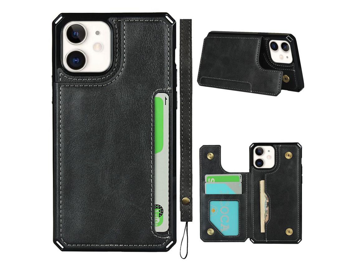 Capa TPU botão virado preto para Apple iPhone 11 6.1