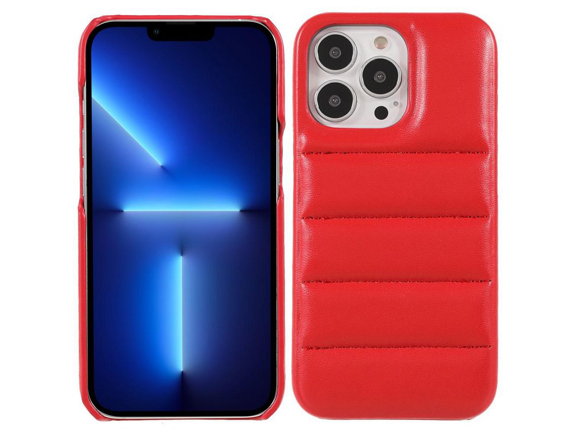 Capa TPU + PU vermelho para iPhone 13 Pro 6.1