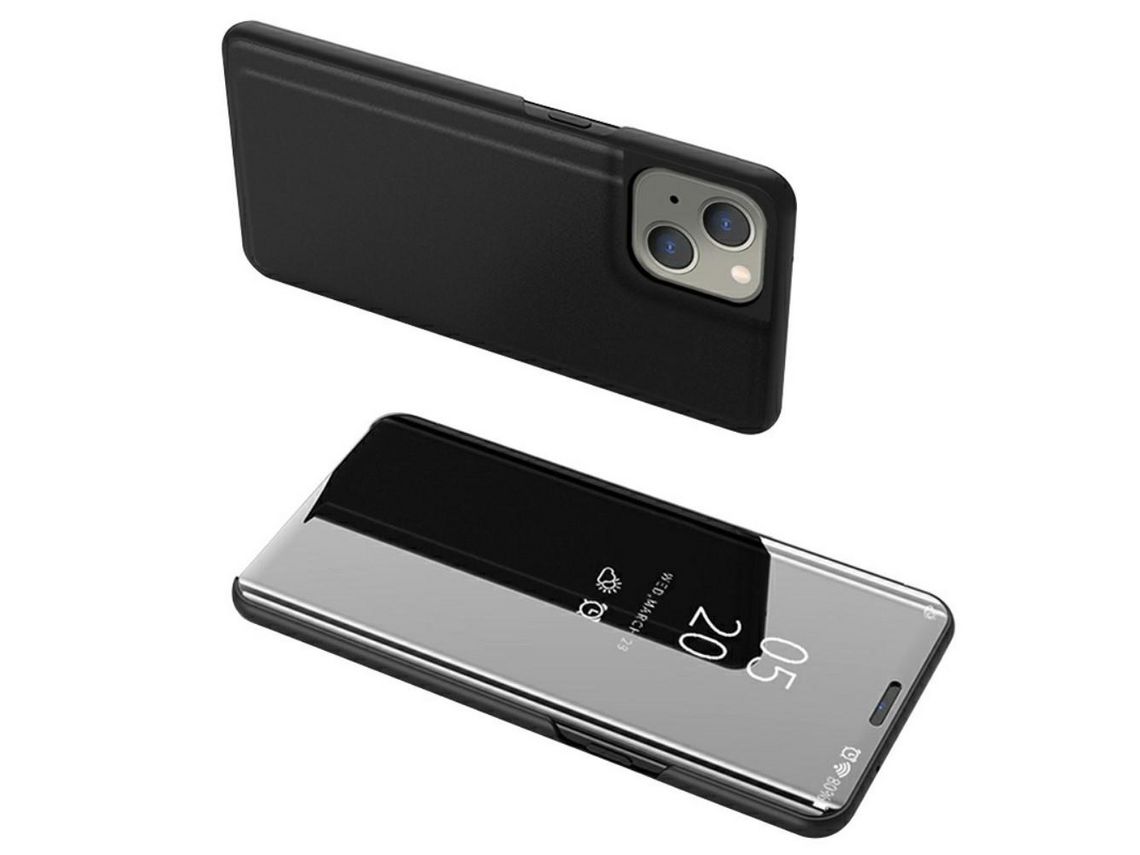 Capa PU galvanizado com fundo preto para iPhone 13 6.1