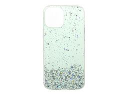 Capa TPU brilho céu estrelado anti risco ciano para iPhone 13 Pro 6.1