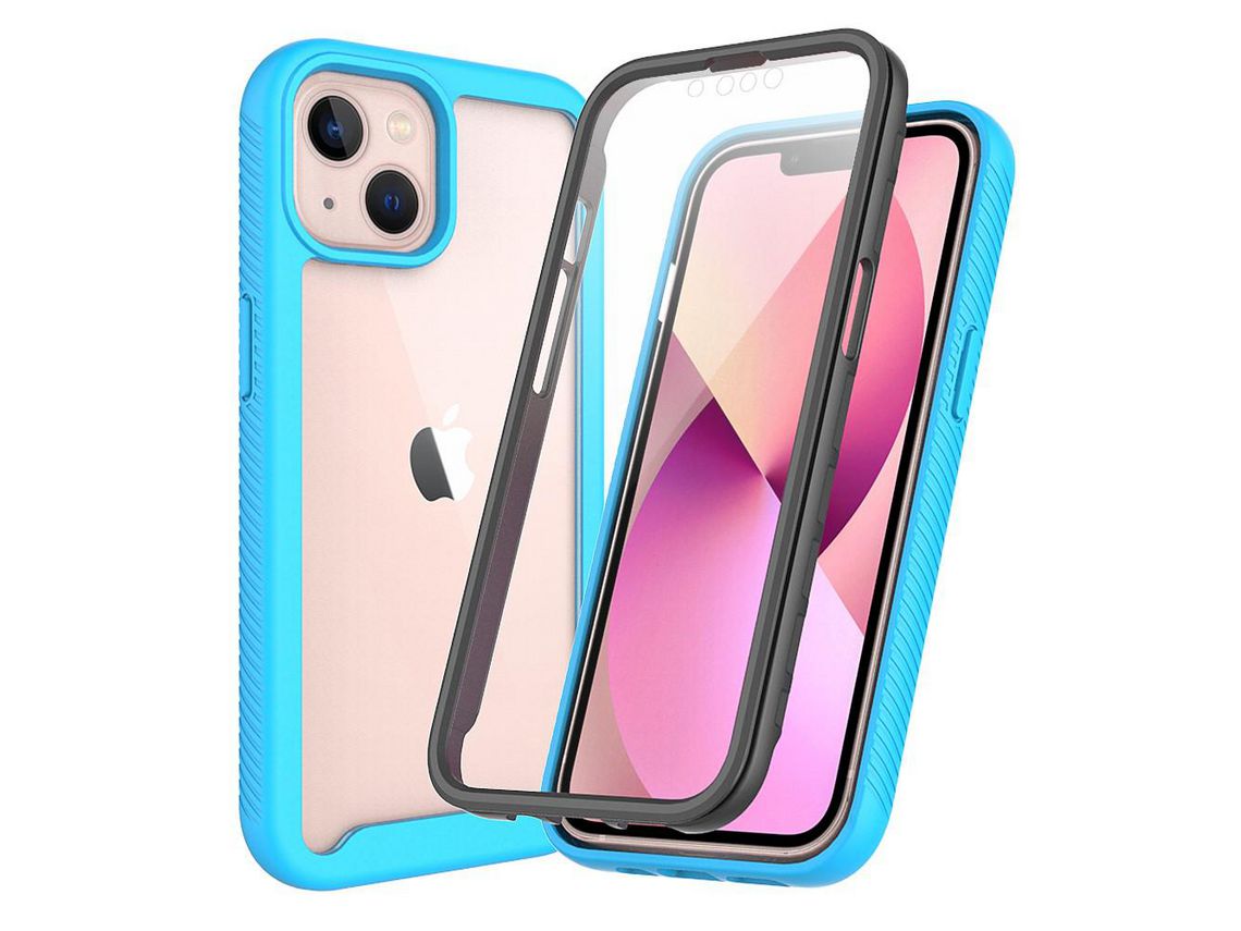 Capa TPU azul claro à prova de choque para iPhone 13 6.1