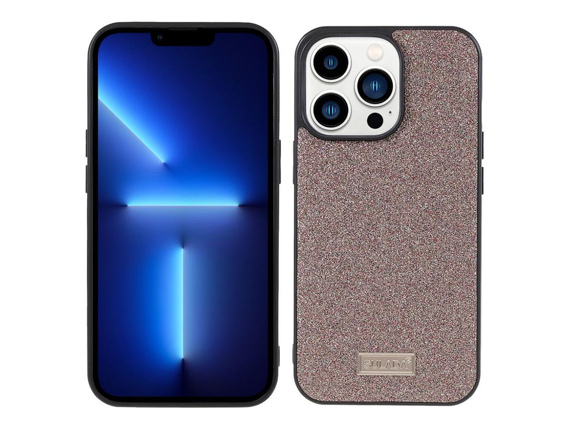 Capa TPU + PU SULADA glitter, híbrido colorido para iPhone 13 Pro 6.1