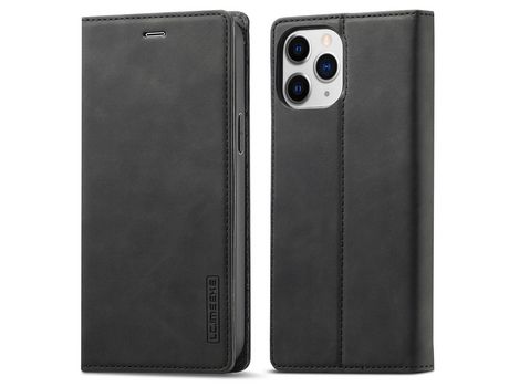 Capa PU + TPU LC.IMEEKE autoabsorvente com fundo preto para iPhone 13 Pro Max 6.7