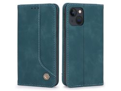 Capa PU absorção magnética azul para iPhone 13 6.1