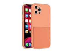 Capa TPU com suporte para cartão laranja para Apple iPhone 12 Pro