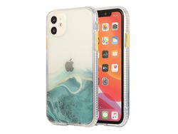 Capa TPU teste padrão de mármore de combinação verde para Apple iPhone 11 6.1