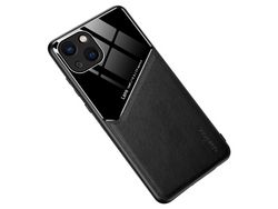 Capa TPU + PU corte preciso preto para iPhone 13 6.1