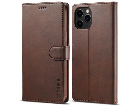 Capa PU + TPU LC.IMEEKE à prova de choque com suporte para café para iPhone 13 Pro Max 6.7