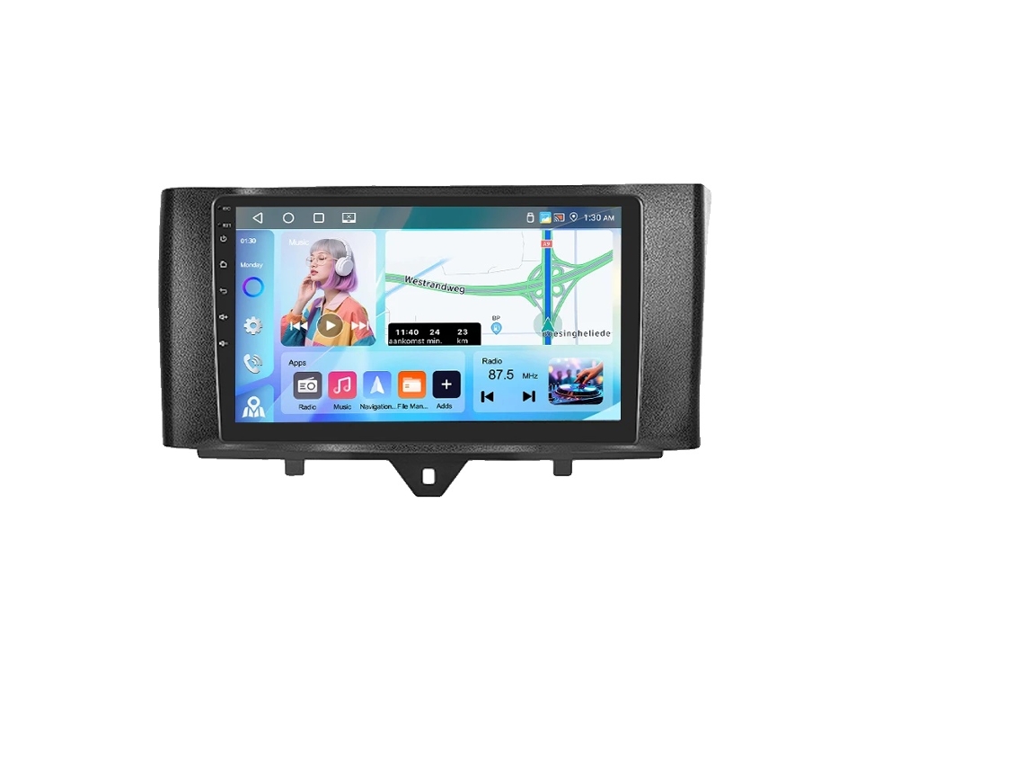 Carplay, Compatibilidade Com Smartphone, Compatível Com Mercedes-benz Smart 2011-2015, Ta4 4g 64g