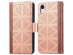 Capa PU à prova de choque caqui para iPhone XR 6.1