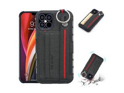 Capa TPU pano revestido preto para Apple iPhone 12 Pro/12 Max 6.1