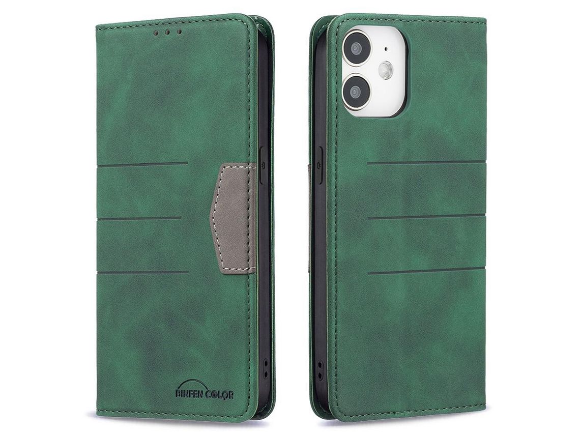 Capa PU BINFEN COLOR leve verde para iPhone 12 mini 5.4