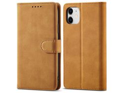 Capa PU fosco com função de bloqueio RFID castanho claro para iPhone 11 6.1
