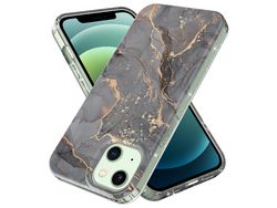 Capa TPU brilho padrão de mármore estilo D para iPhone 13 6.1