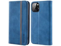 Capa PU absorção magnética azul para iPhone 13 6.1