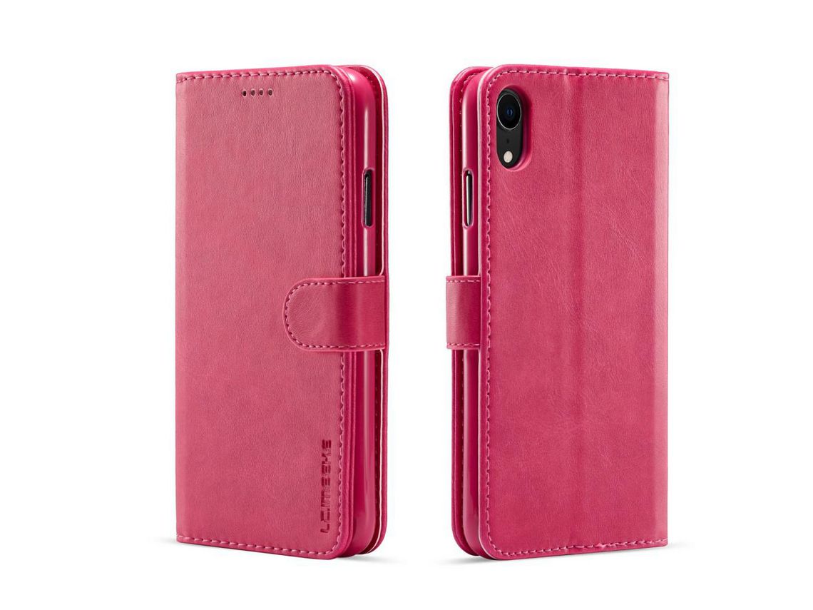 Capa PU rosa para Apple iPhone XR 6.1