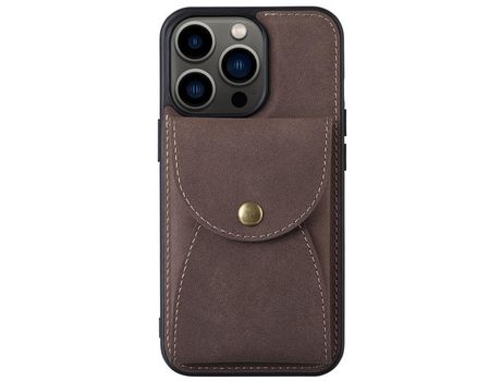 Capa TPU + PU VILI destacável 2 em 1, magnético com suporte para cartão marrom para iPhone 13 Pro 6.1