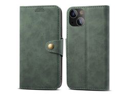 Capa PU + TPU com suporte verde para iPhone 13 mini 5.4