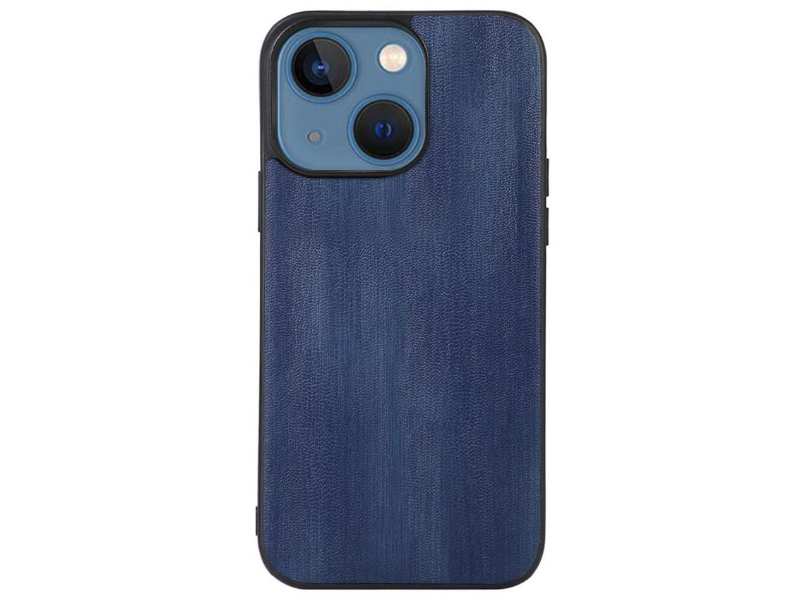 Capa TPU + PU à prova de choque azul para iPhone 13 6.1