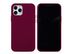 Capa silicone flexível roxo escuro para Apple iPhone 12 Pro Max 6.7