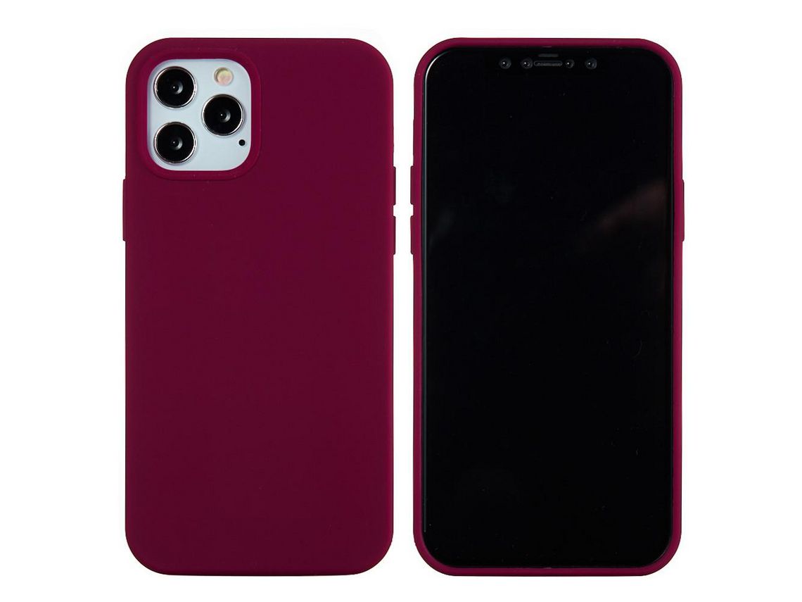 Capa silicone flexível roxo escuro para Apple iPhone 12 Pro Max 6.7