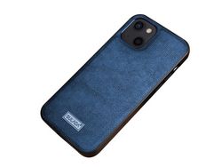 Capa TPU + PU SULADA híbrido azul para iPhone 13 6.1