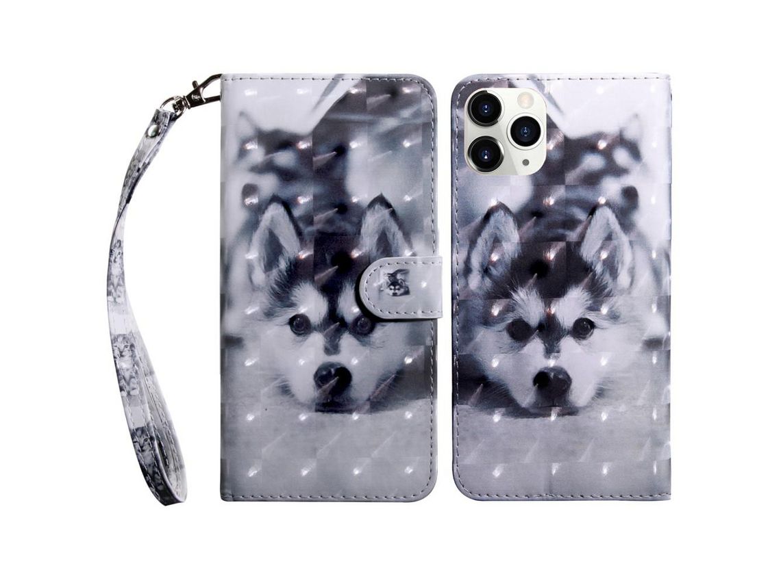 Capa PU + TPU capa de poeira para cães para iPhone 13 6.1