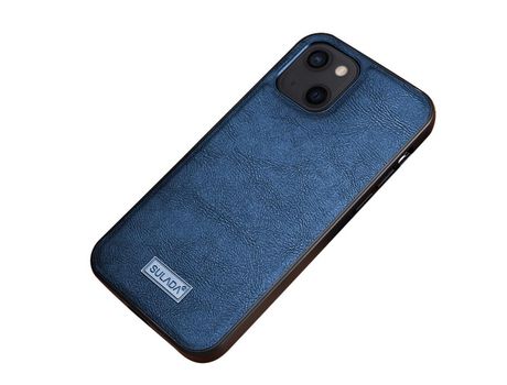 Capa TPU + PU SULADA azul anti-riscos para iPhone 13 mini 5.4