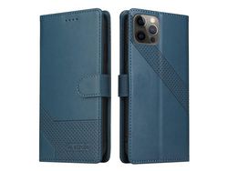 Capa PU + TPU GQ.UTROBE azul para iPhone 12 Pro Max 6.7