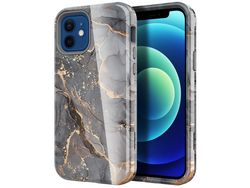 Capa TPU Impressão de transferência de água anti-riscos estilo C para iPhone 12/12 Pro