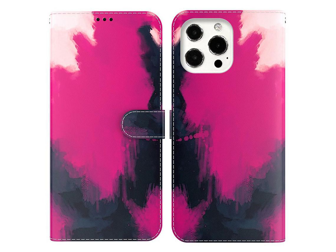Capa PU + TPU magnético com suporte de baia para iPhone 13 Pro 6.1