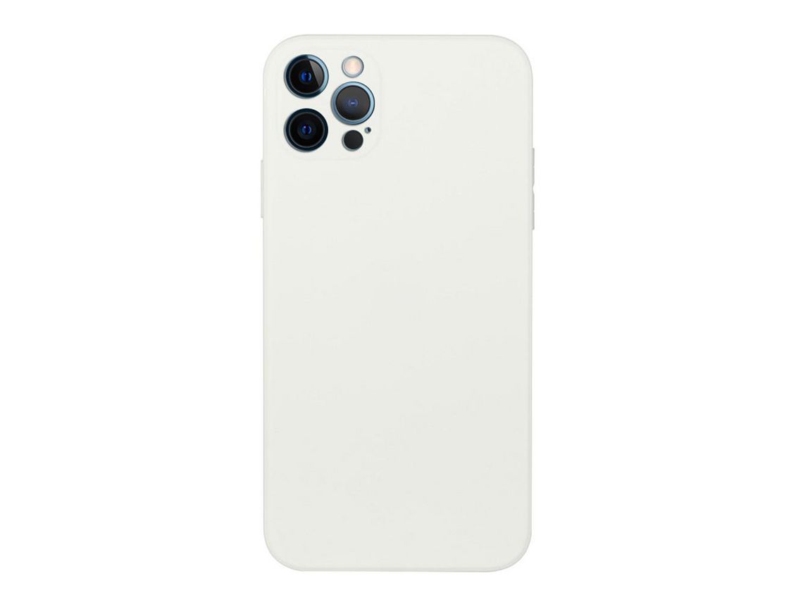 Capa TPU borda reta flexível, branco à prova de choque para iPhone 13 Pro 6.1
