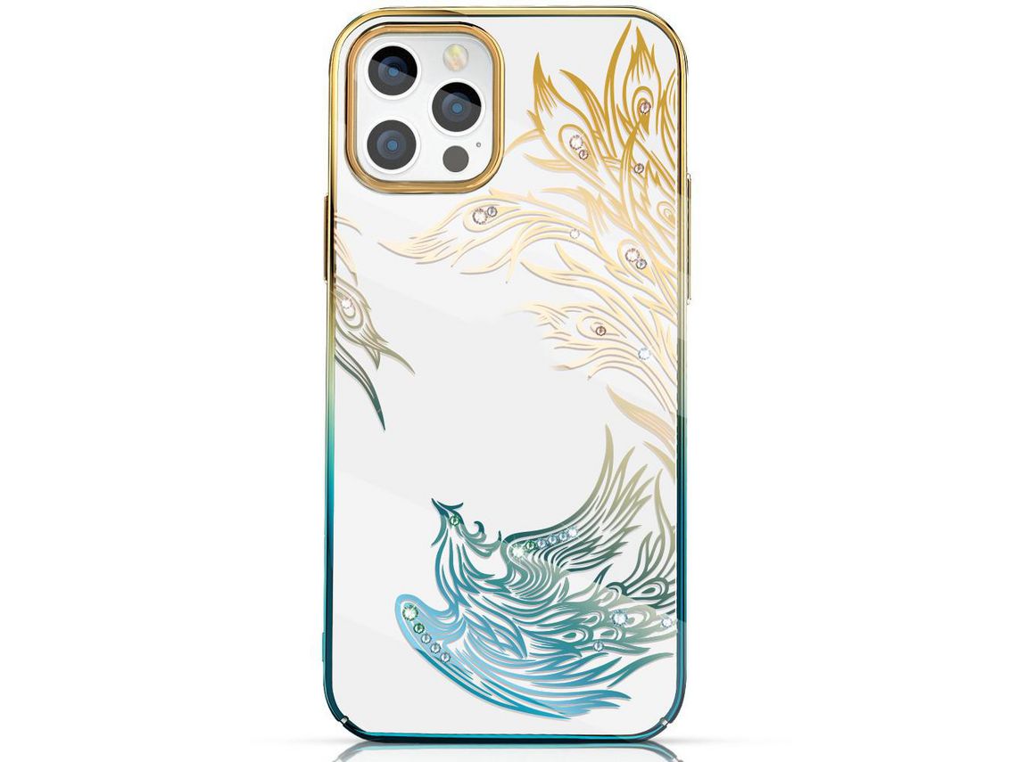 Capa TPU KINGXBAR gradiente claro, galvanizado, à prova de choque phoenix para iPhone 12/12 Pro 6.1