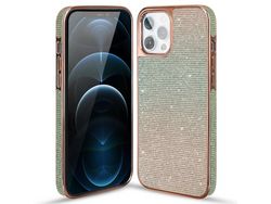 Capa TPU KINGXBAR glitter prateado para iPhone 12/12 Pro