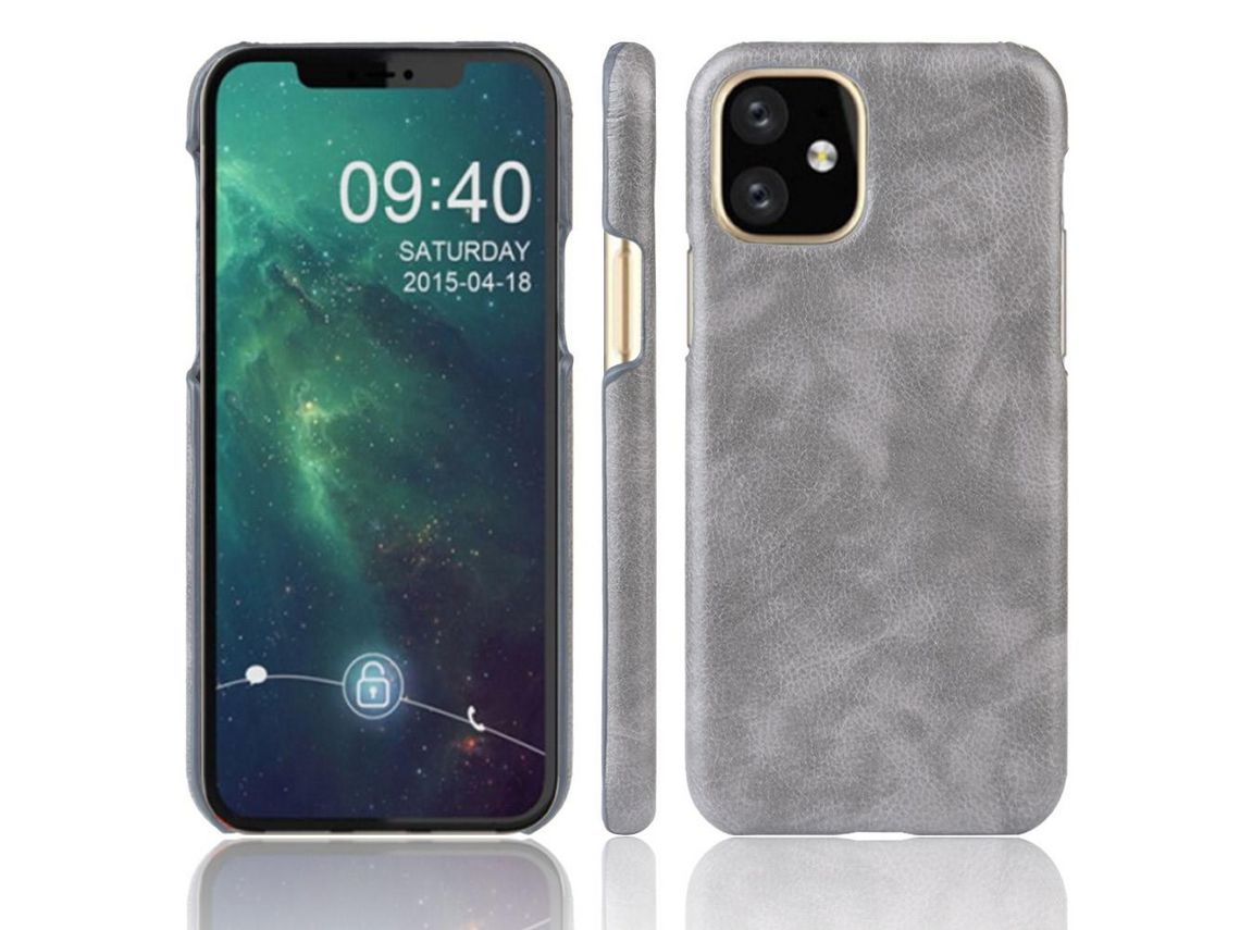 Capa PU Difícil cinza para Apple iPhone 5.8 (2019)
