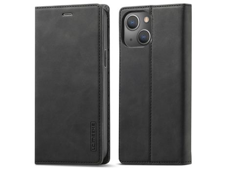 Capa PU + TPU LC.IMEEKE Preto para iPhone 13 6.1