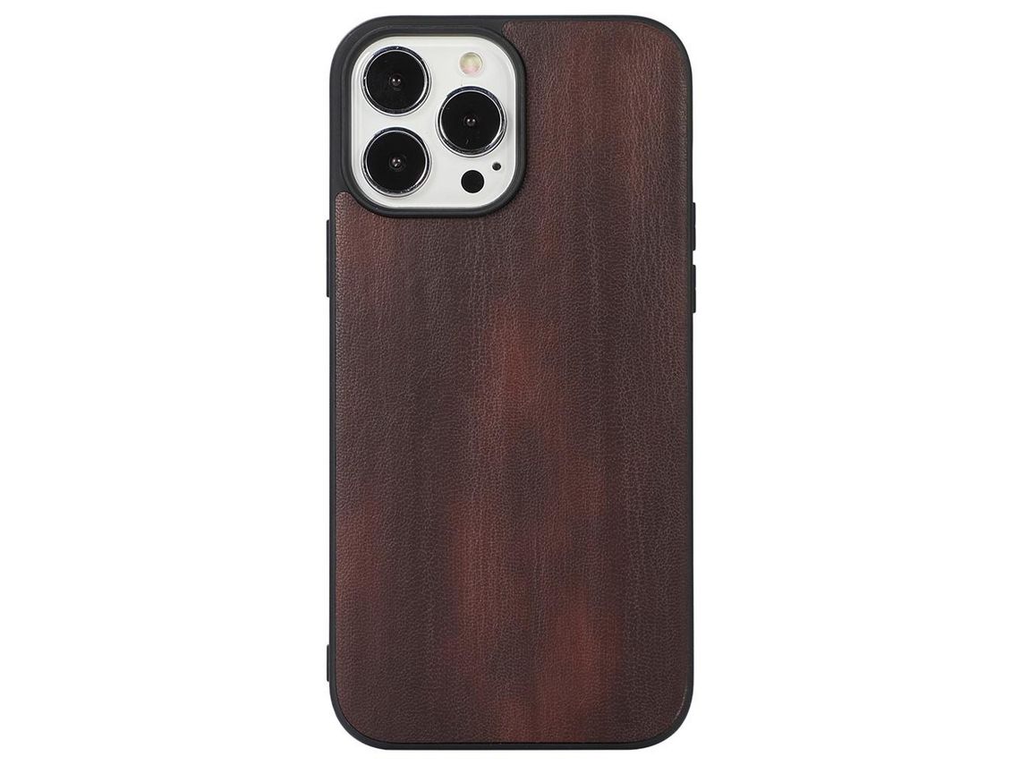 Capa TPU + PU café para iPhone 12 Pro Max 6.7