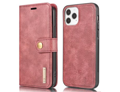 Capa PU DG.MING destacável 2 em 1 vermelho para iPhone 13 mini 5.4