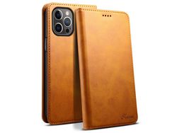 Capa PU absorção magnética caqui para iPhone 12/12 Pro 6.1