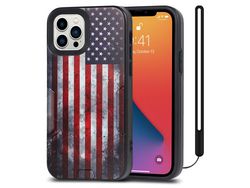 Capa TPU anti-riscos Bandeira dos eua para iPhone 13 Pro 6.1