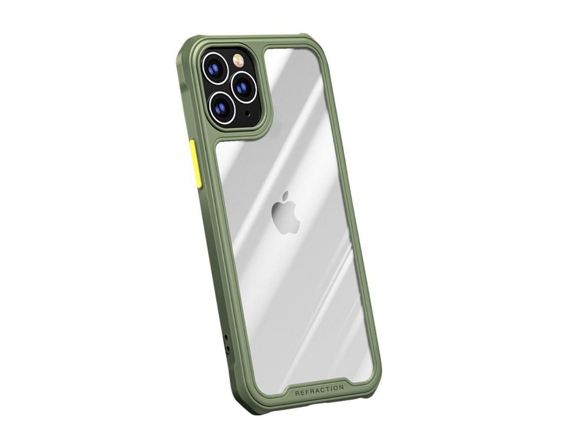 Capa TPU resistente ao choque claro verde para Apple iPhone 12 5.4