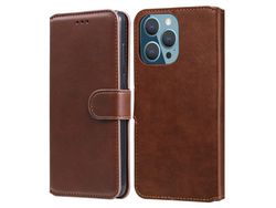 Capa PU + TPU pára-quedas marrom para iPhone 13 Pro 6.1
