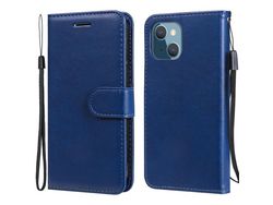 Capa PU + TPU com suporte azul para iPhone 13 mini 5.4