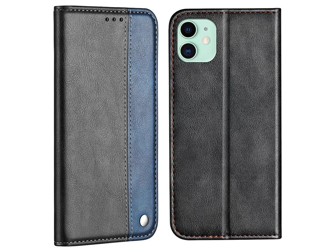 Capa PU emenda de cor azul para iPhone 13 mini 5.4