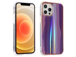 Capa TPU + acrílico padrão de nuvem aurora, híbrido de estilo C para iPhone 13 mini 5.4