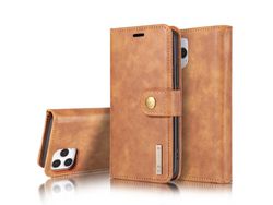 Capa PU + TPU destacável 2-in-1 divisão marrom para Apple iPhone 12 Pro Max 6.7