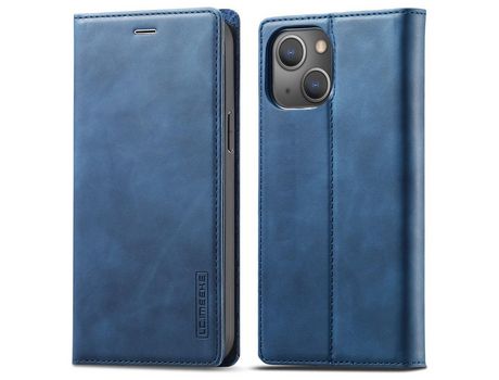 Capa PU + TPU LC.IMEEKE azul para iPhone 13 6.1