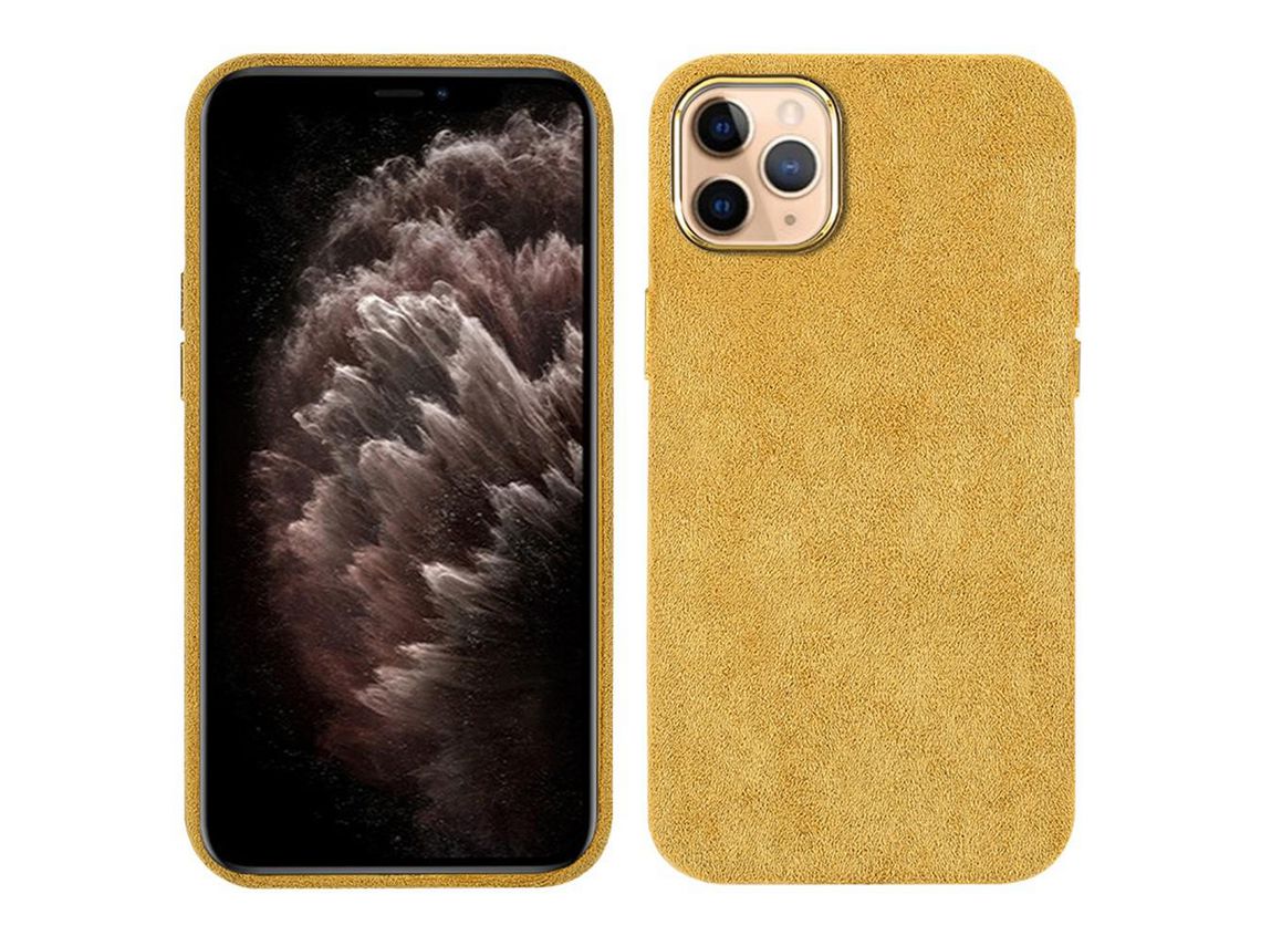 Capa TPU + PU amarelo para iPhone 11 Pro Max 6.5