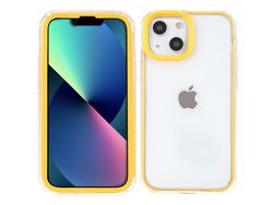 Capa TPU transparente amarelo para iPhone 13 mini 5.4