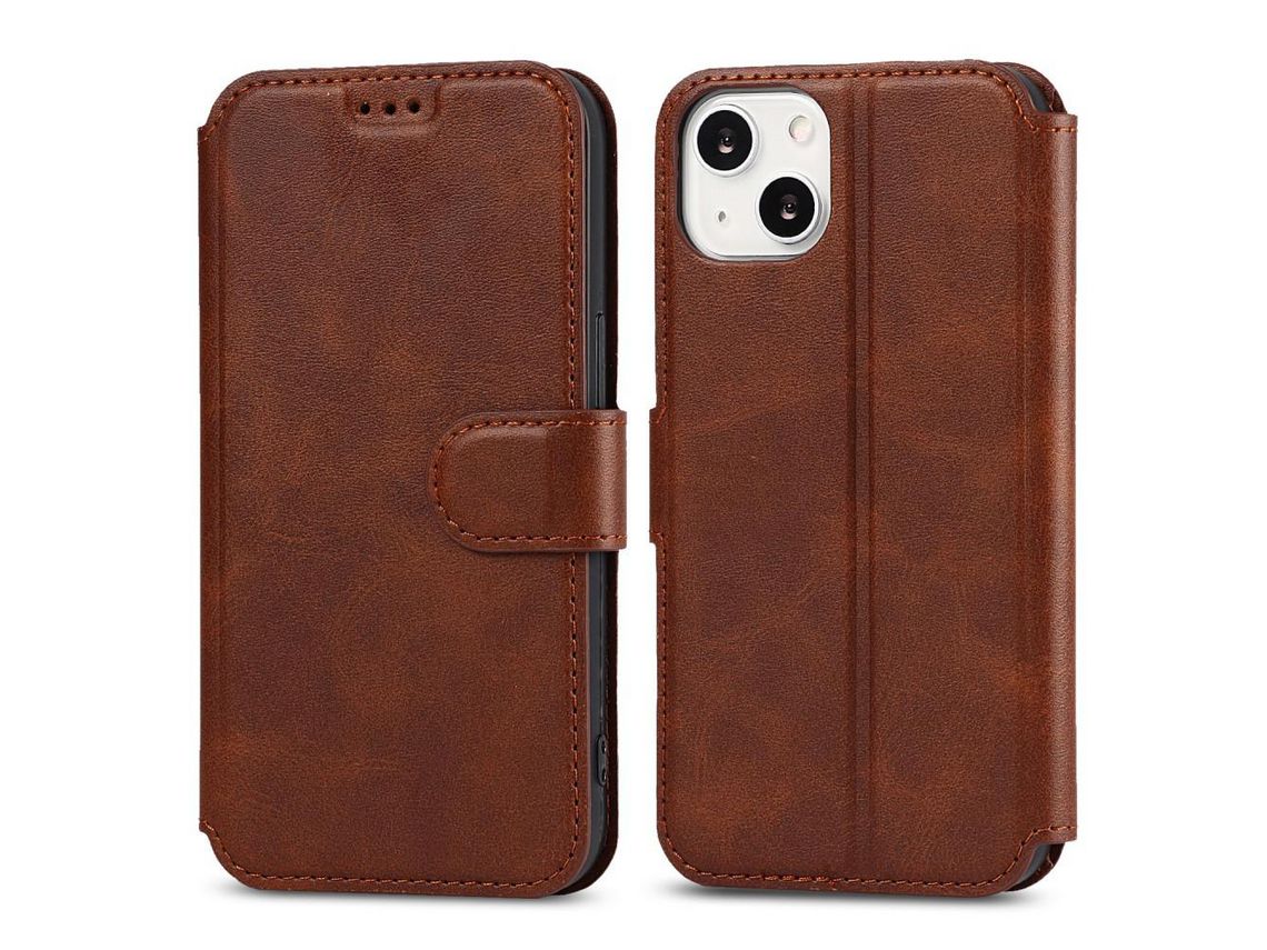 Capa PU + TPU versátil com suporte para café para iPhone 13 6.1